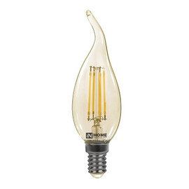 Лампа светодиодная LED-свеча на ветру-deco 5Вт 230В E14 3000К 450Лм прозрачная IN HOME 4690612007625