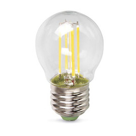Лампа светодиодная LED Филамент 5Вт Шарик 45мм 160-260В E27 450лм 2700К ЭКОНОМКА EcoLedFL5wGL45E2727