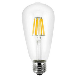 Лампа светодиодная LED Филамент 6Вт ST64 160-260В E27 600лм 2700К прозр. ЭКОНОМКА EcoLedFL6wST64E2727