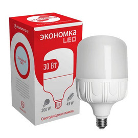 Лампа светодиодная высокомощная LED 30Вт E27 6500К ЭКОНОМКА Eco30wHWLEDE2765