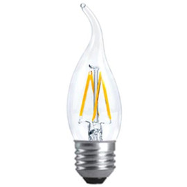 Лампа светодиодная LED-свеча на ветру-deco 5Вт 230В E27 3000К 450Лм прозрачная IN HOME 4690612007649