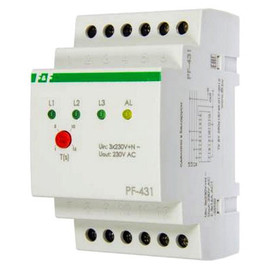 Электронный переключатель фаз PF-431 с приоритетной фазой; на DIN-рейку 3х400/230+N 3х16А IP20 F&F EA04.005.001