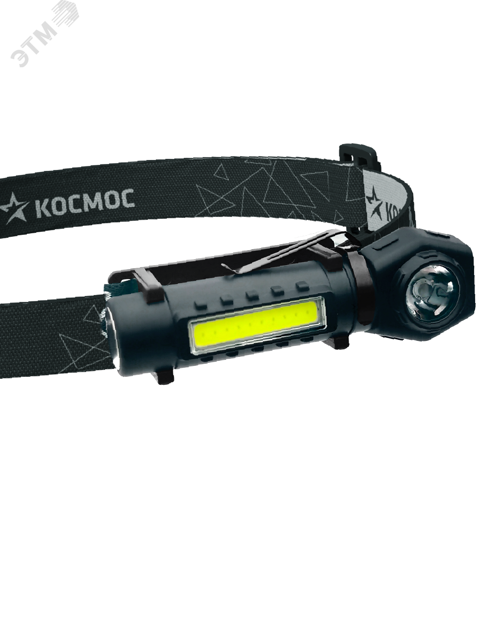 Фонарь налобный аккумуляторный 3Вт+3Вт COB коллиматорная линза Li-ion18650 1200mAh USBtC магнит зажим