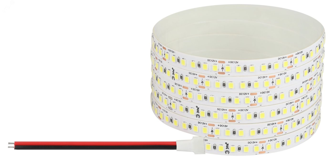 Лента светодиодная 14,4Вт/м 12В 4000К IP20 180LED/м LS2835-14,4-180-12-4000K-IP20-1 year-5m