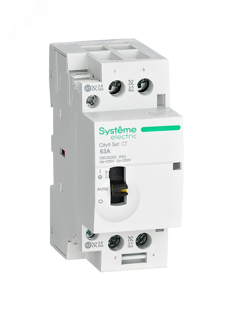 Контактор модульный City9 Set 2P 2НО 63A AC 230В-230В