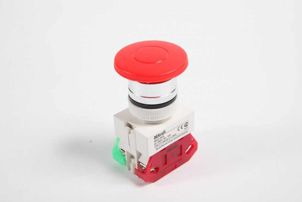 Кнопка красная ABLFP 22мм LED 220В ВK-22