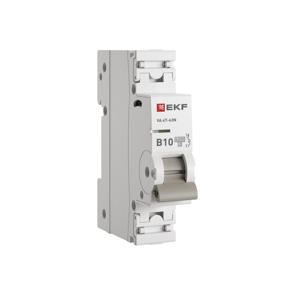 Выключатель автоматический однополюсный 1P 10А (B) 6kA ВА 47- 63Т M636110B PROXIMA EKF