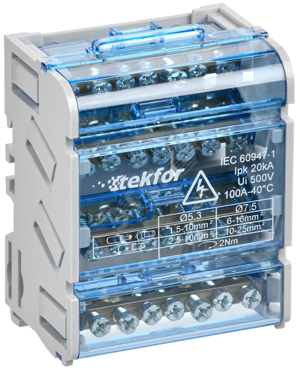 TEKFOR Шины на DIN-рейку (кросс-модуль) ШНК 4х11 3L+PEN