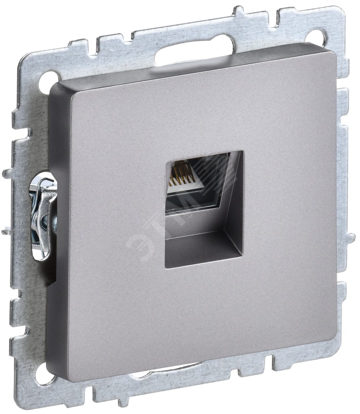 BRITE Розетка компьютерная RJ45 кат.5E РК10-БрС сталь
