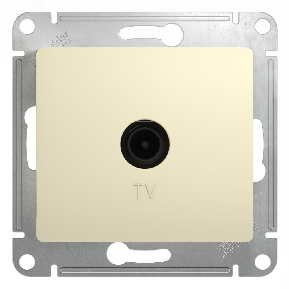 GLOSSA Розетка телевизионная TV в рамку 1дБ бежевая