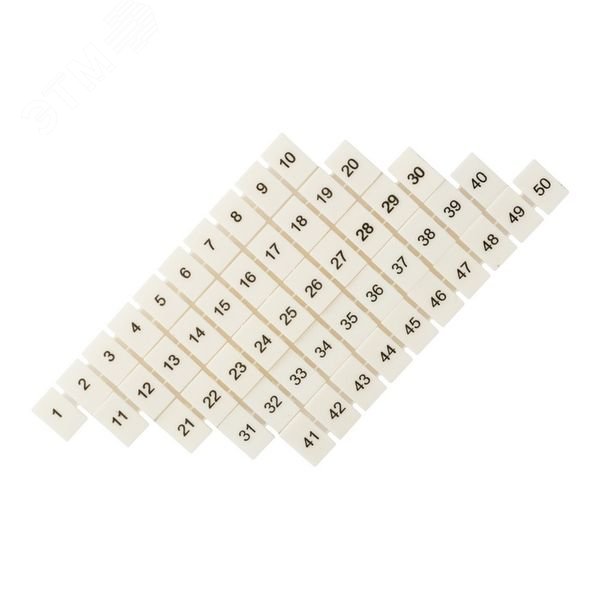 Маркеры для UT/ST/Push-in 2,5 с нумерацией 1-50 (100 шт.) EKF