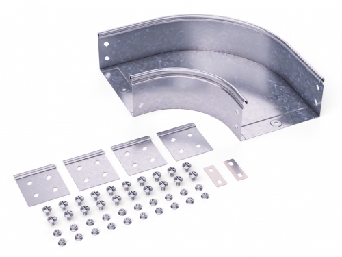 Угол CPO 90 горизонтальный 90 градусов 200х50 в комплекте крепежные элементы соединительные пластины