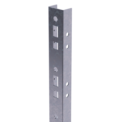 Профиль прямолинейный, L375, толщина2,5 мм, на 3 рожка, цинк-ламель