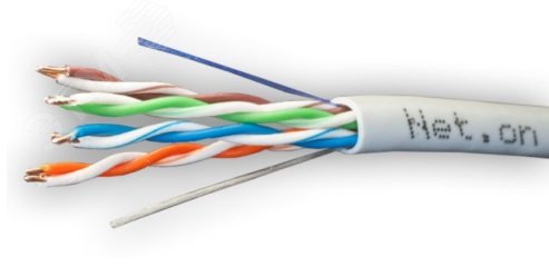 Витая пара U/UTP кат 5e 4х2хAWG24 IN CCA Net.on 100м