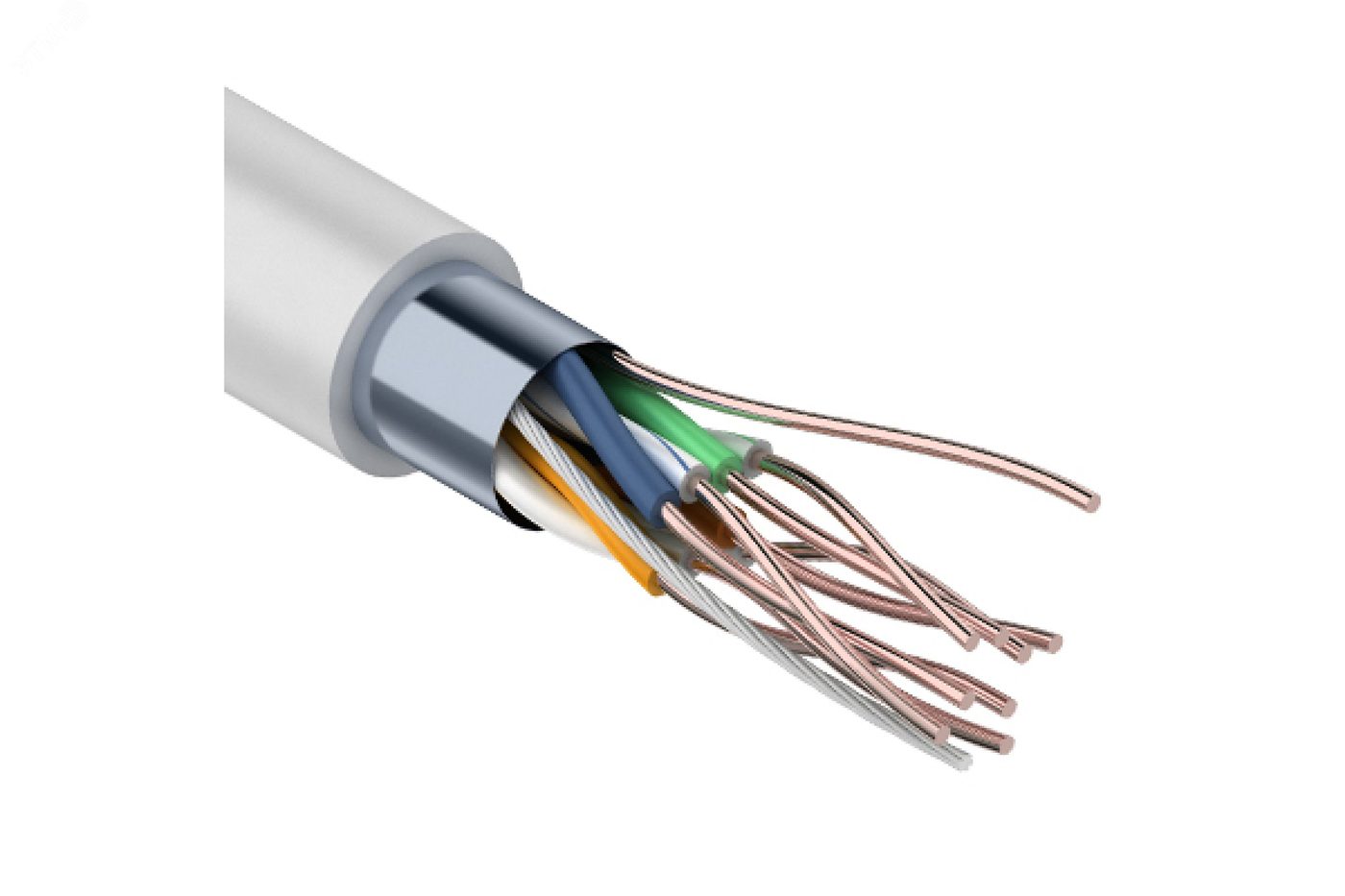 Витая пара F/UTP 4PR 24AWG CCA CAT5e PVC IN серый