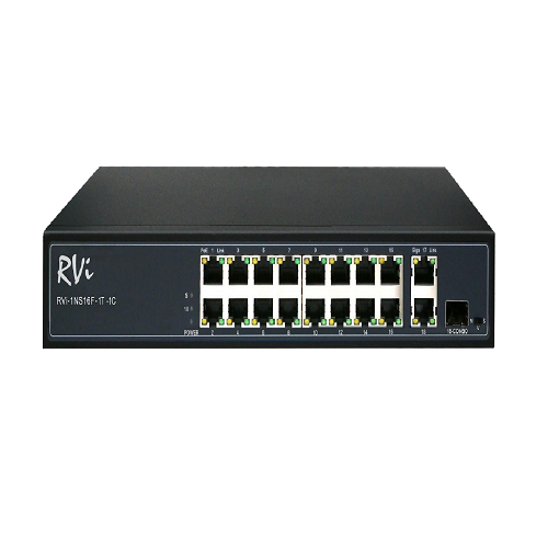 Коммутатор неуправляемый 10 портов  RJ45 11 100 Мб/с PoE 120Вт