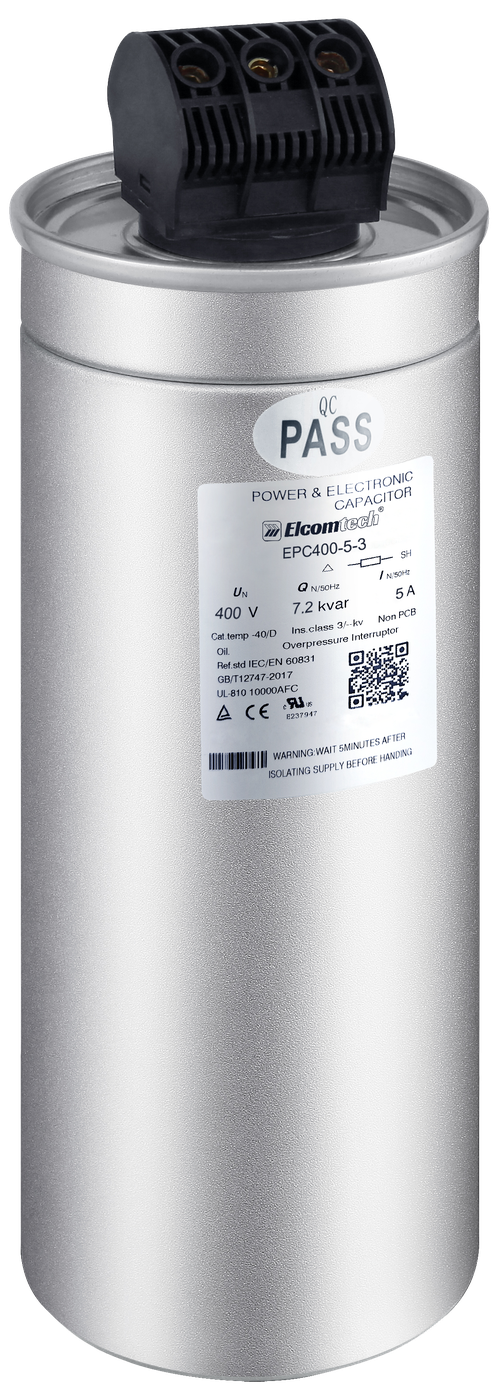 Конденсатор косинусный 400V 5kVAr 3ph (400В 5кВАр) D76x175