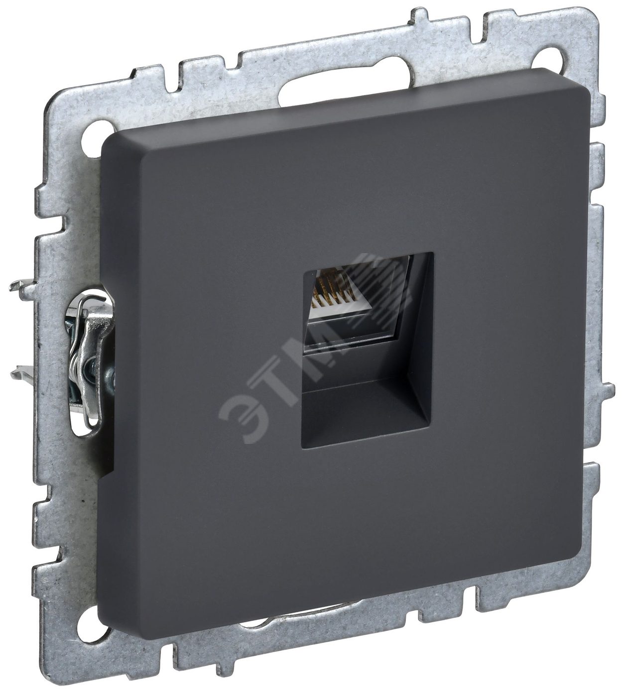 BRITE Розетка компьютерная RJ45 кат.5E РК10-БрГ графит