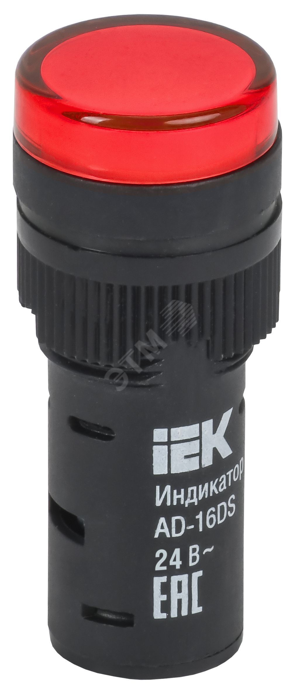 Лампа AD16DS(LED)матрица d=16мм красный 24В AC/DC