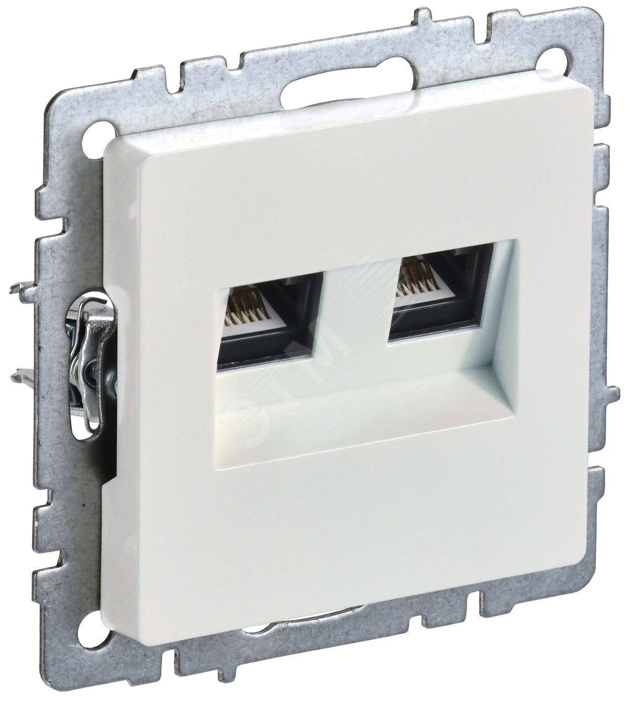 BRITE Розетка компьютерная двойная кат.5E RJ45 РК10-2-БрЖ жемчуг