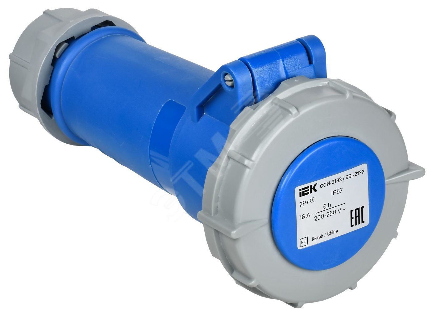 Розетка переносная ССИ-2132 16А-6ч 220В 2P+PE IP67