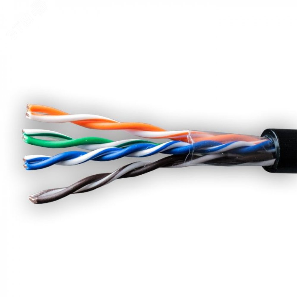 Витая пара U/UTP 4 пары AWG 24 Cat.5e внешняя CCA Net.on (UTP 4x2x0,5 Out/CCA)