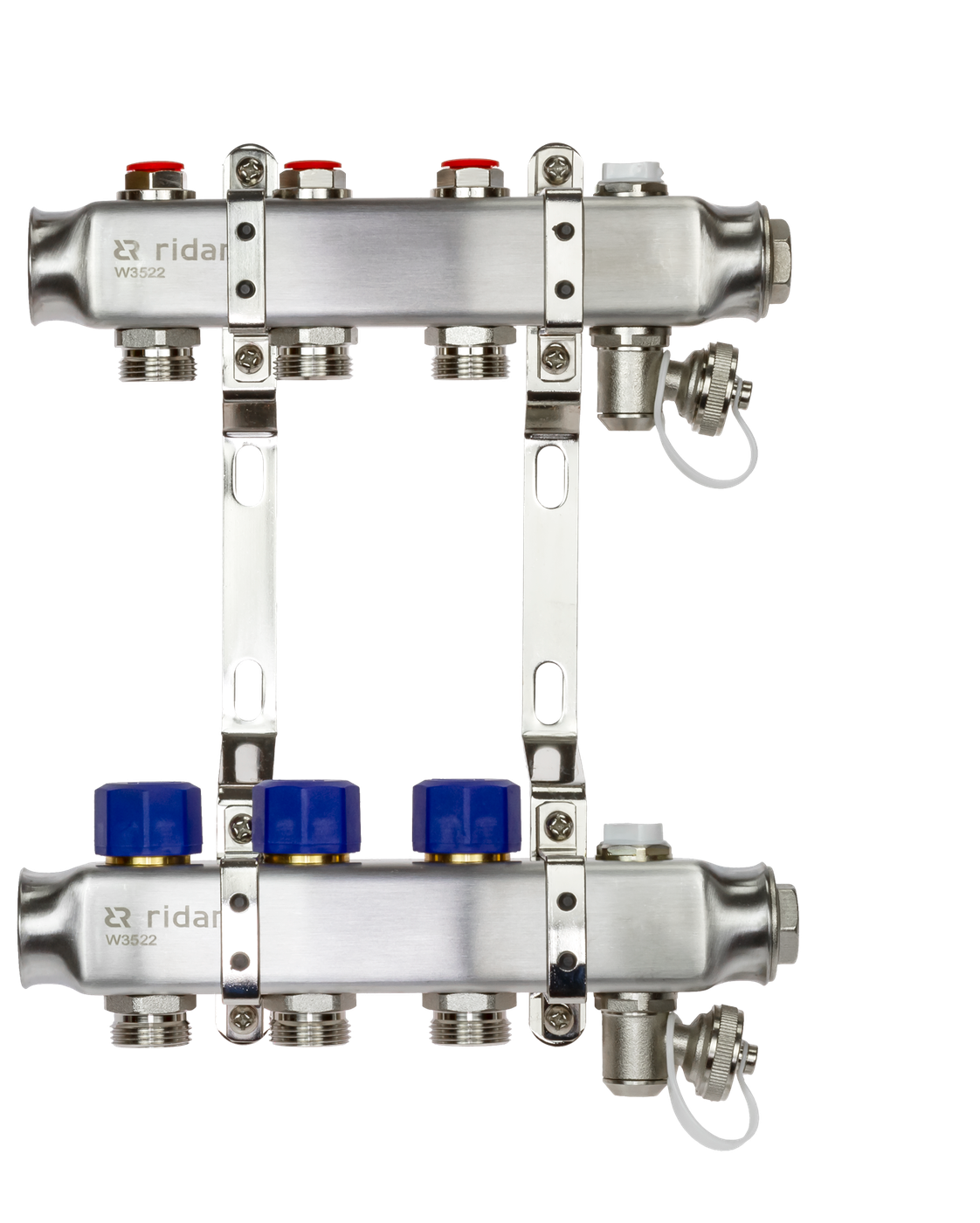 Коллекторная группа SSM-3R set 3 контура 1'X3/4' с термостатическими клапанами и кронштейнами