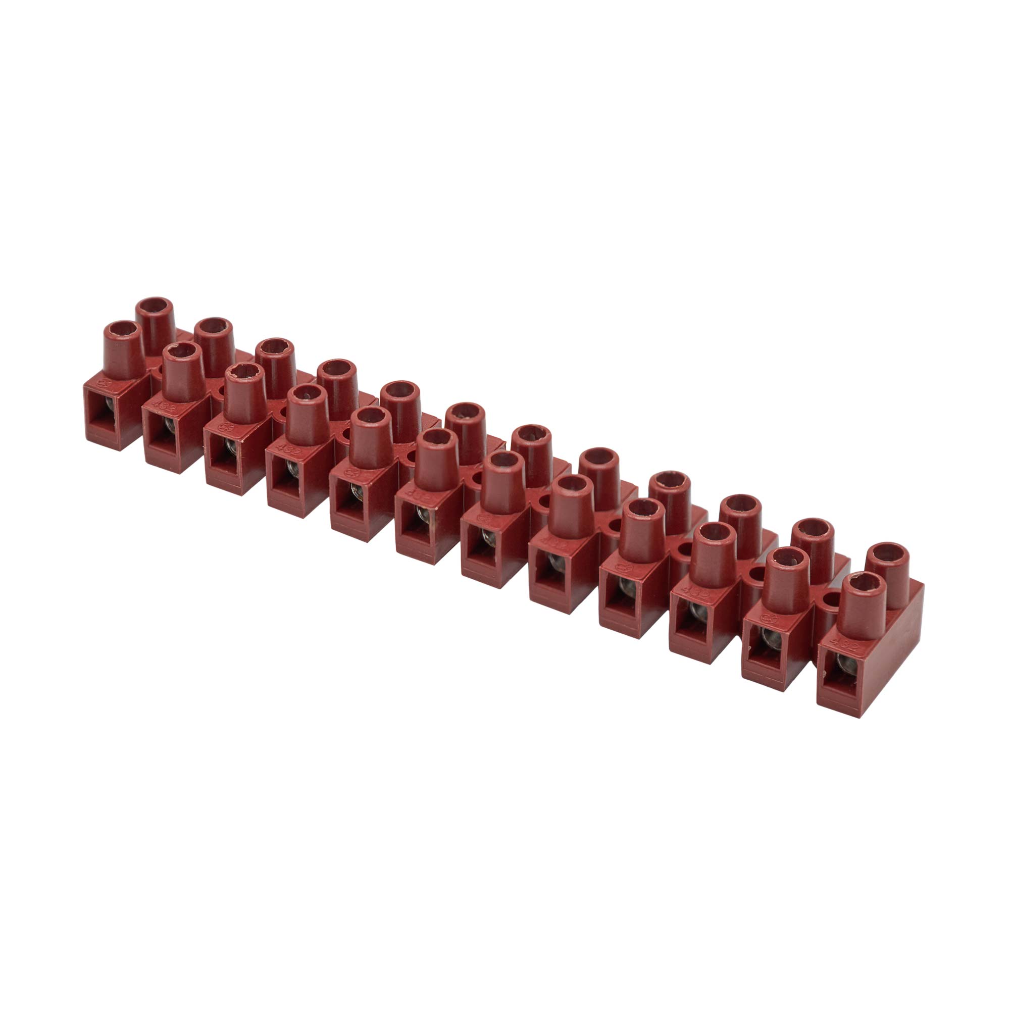 Клеммник 12П 150 градусов 450V 32A 4мм.кв фибергласс