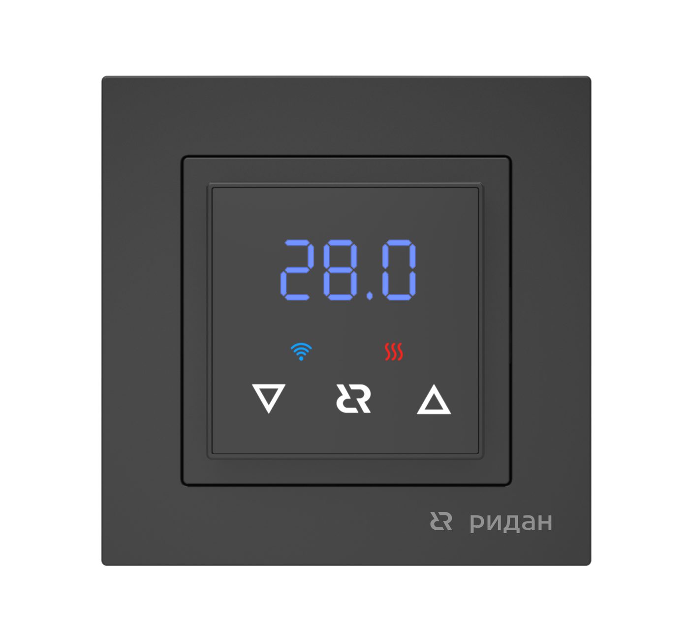 Терморегулятор Ridan Classy для теплого пола c Wi-Fi, с комбинацией датчиков, черный матовый, 16А