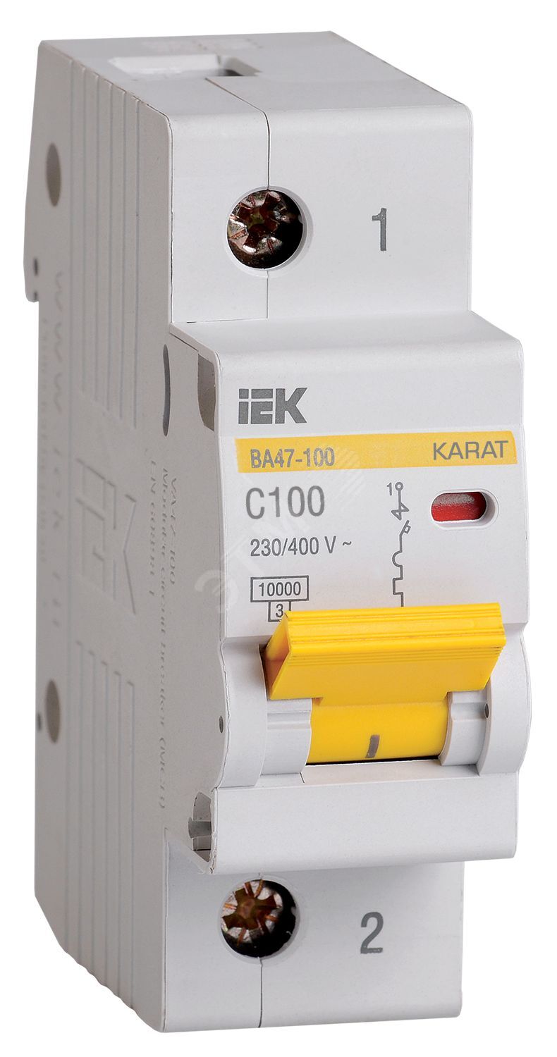 KARAT Автоматический выключатель ВА47-100 1P C 100А 10кА