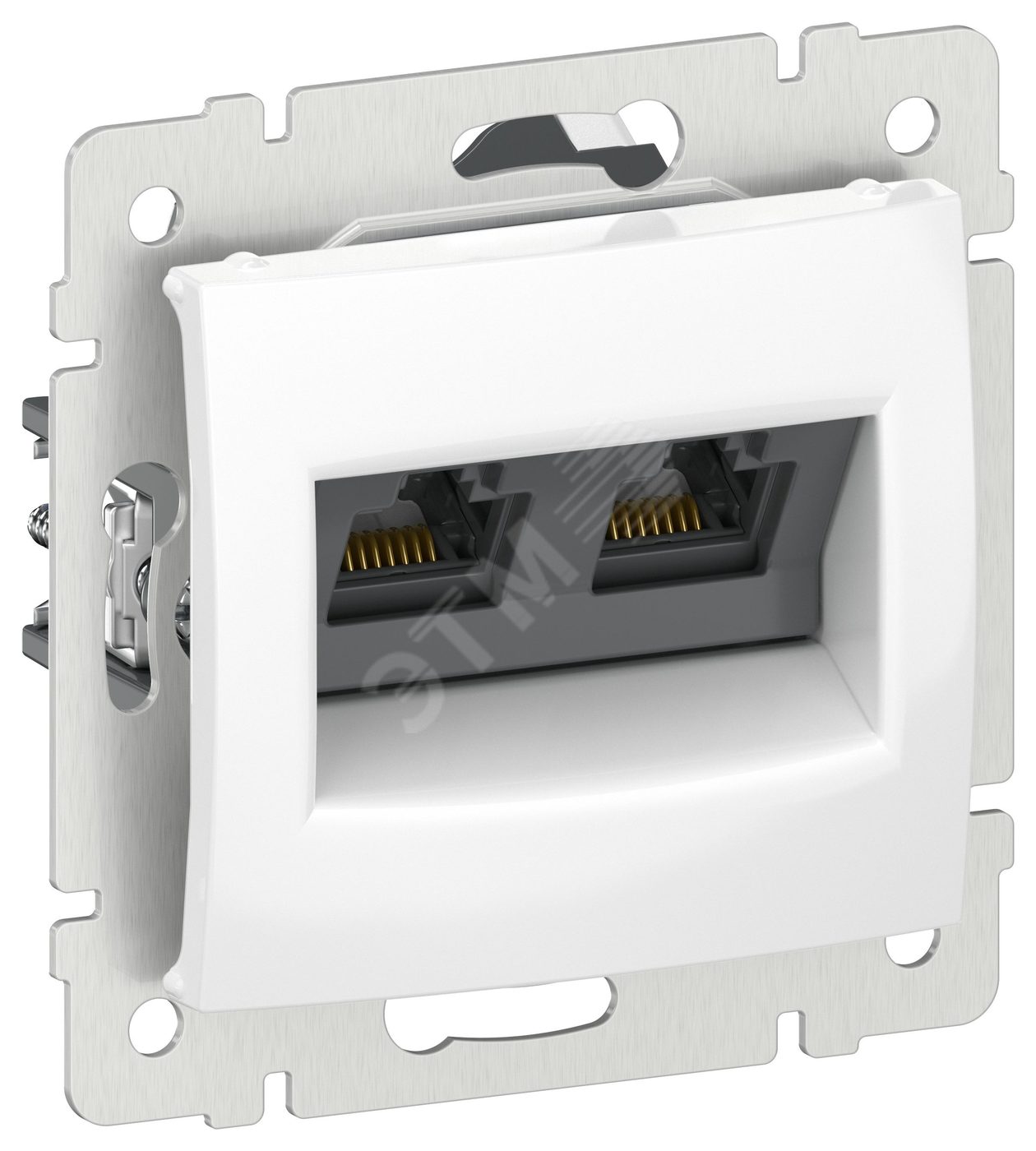 IEKVALENA Розетка компьютерная двойная RJ45 категория 5Е UTP 6942921 белый