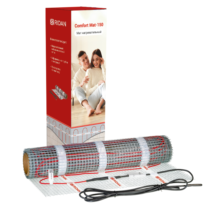 Мат нагревательный (теплый пол) Ridan Comfort Mat-150 1050 Вт 230 В 7 м2
