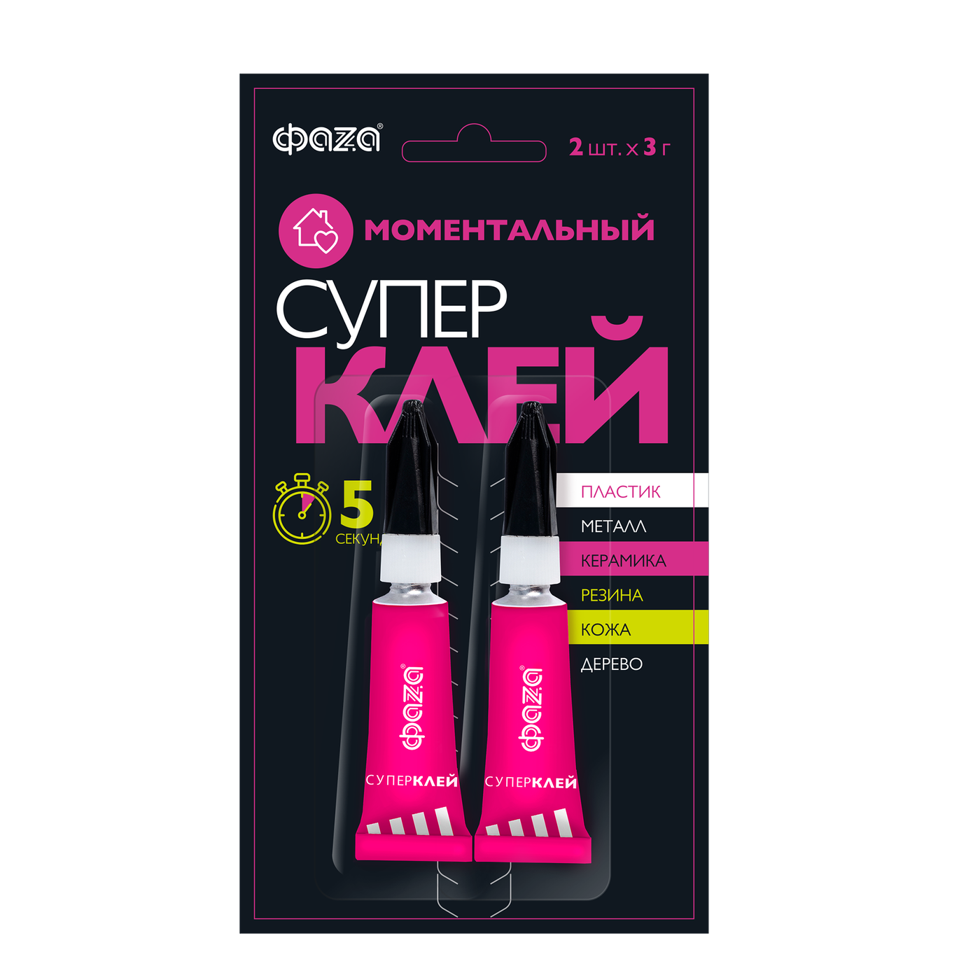 Супер-клей 20г ФАZА GSp-20x 1 BL-1 в тюбике ФАZА - 10 шт