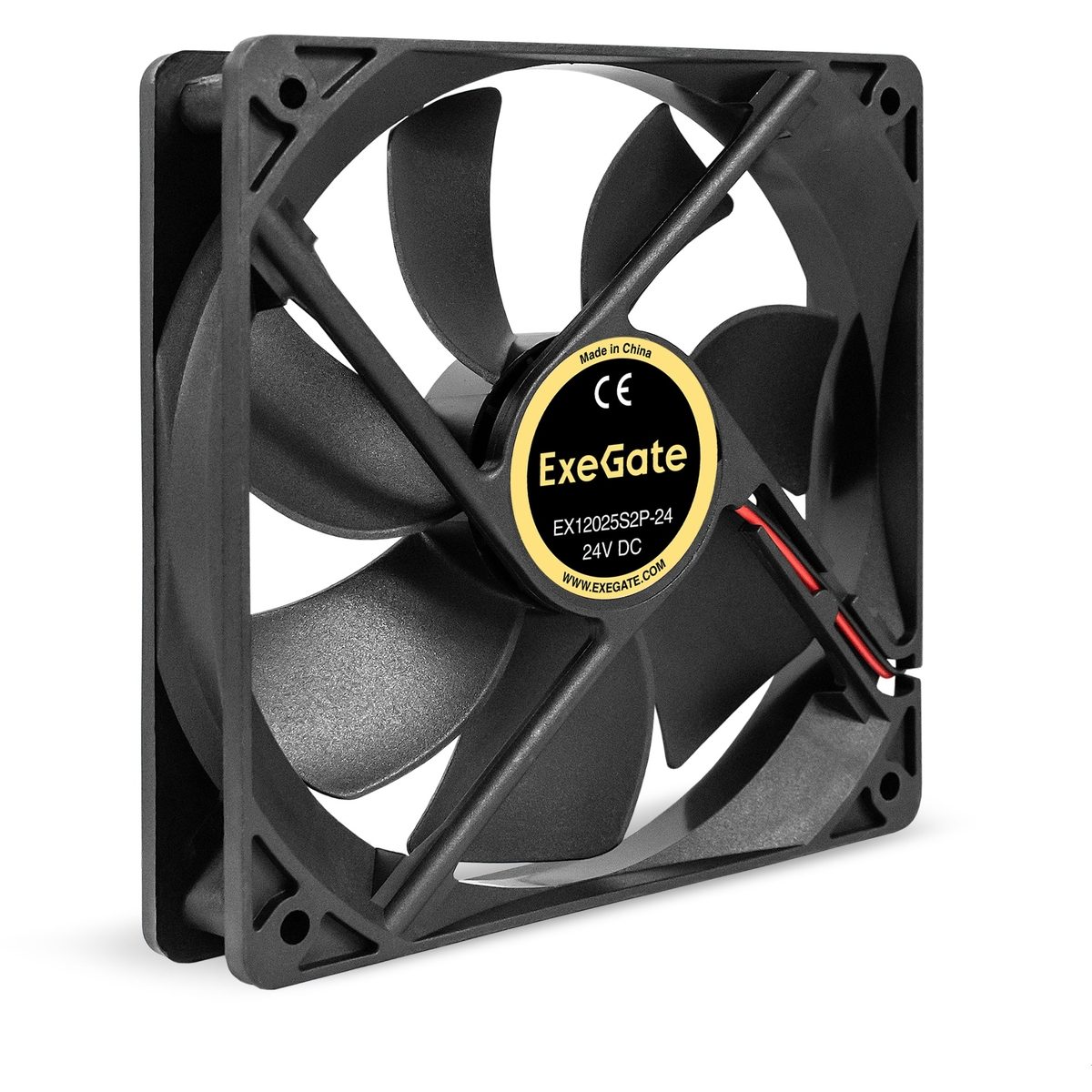 Вентилятор для корпуса 12В DC, 60x60x15 мм, 3pin, 3500RPM, 24dBA, подшипник скольжения