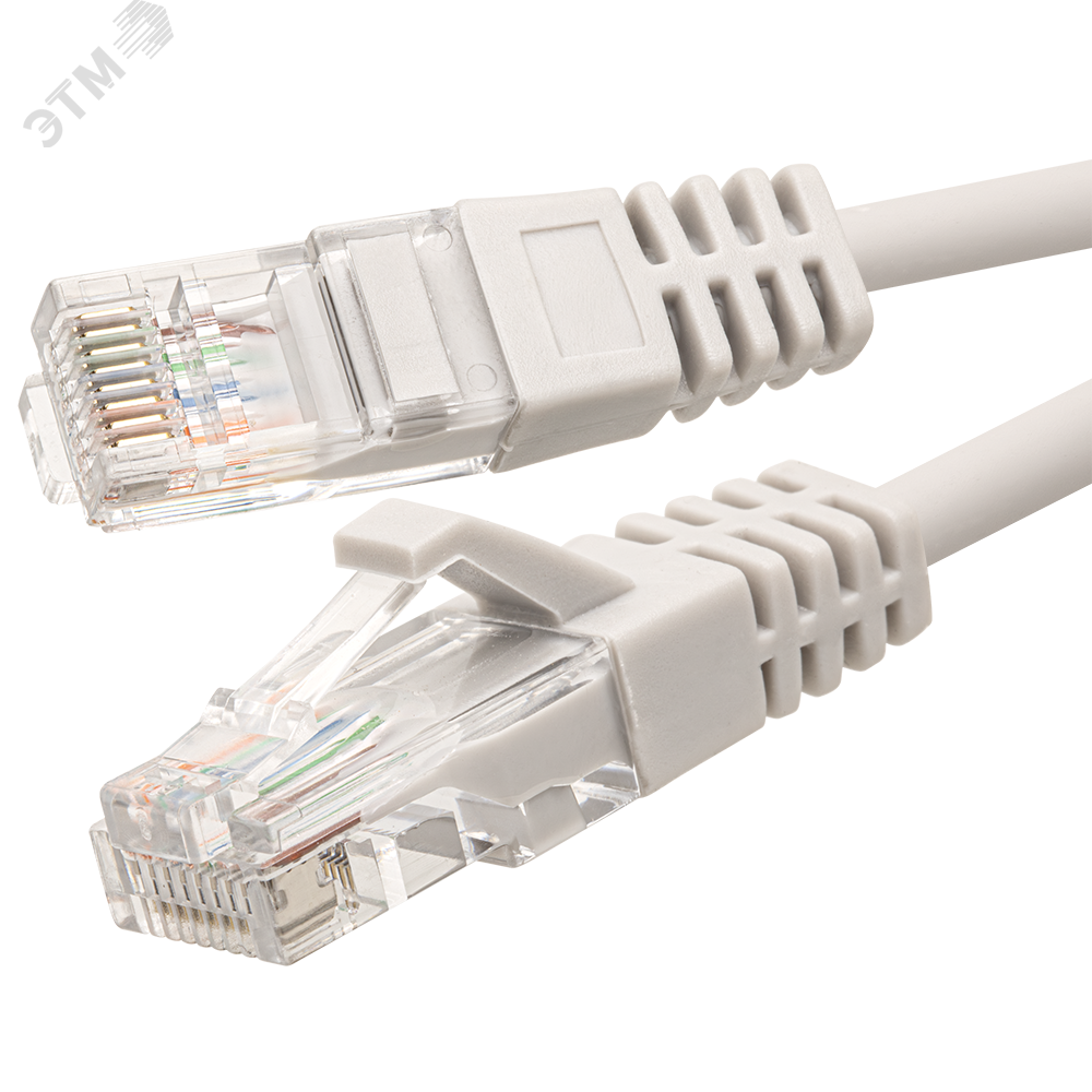 Патч-корд UTP 5e 4x2 26AWGCu LSZH серый 1м