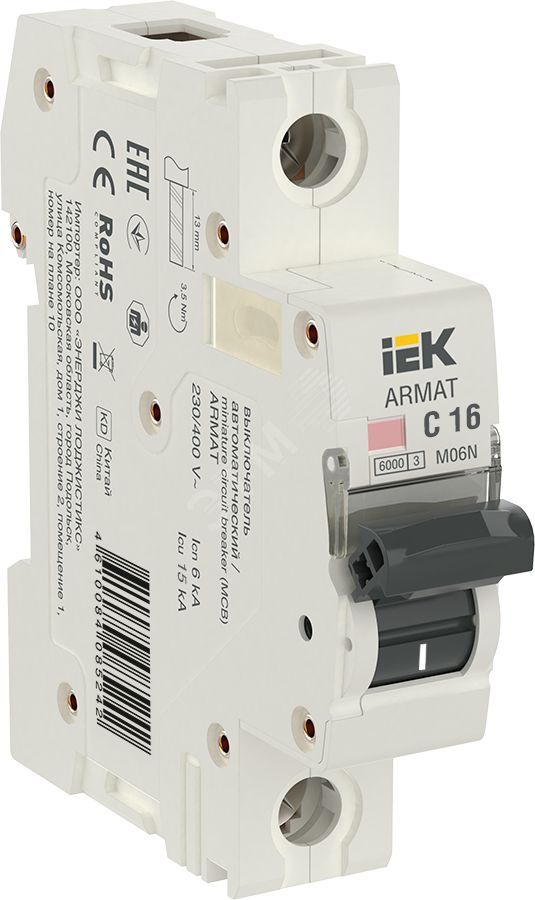 ARMAT Автоматический выключатель M06N 1P C 16А