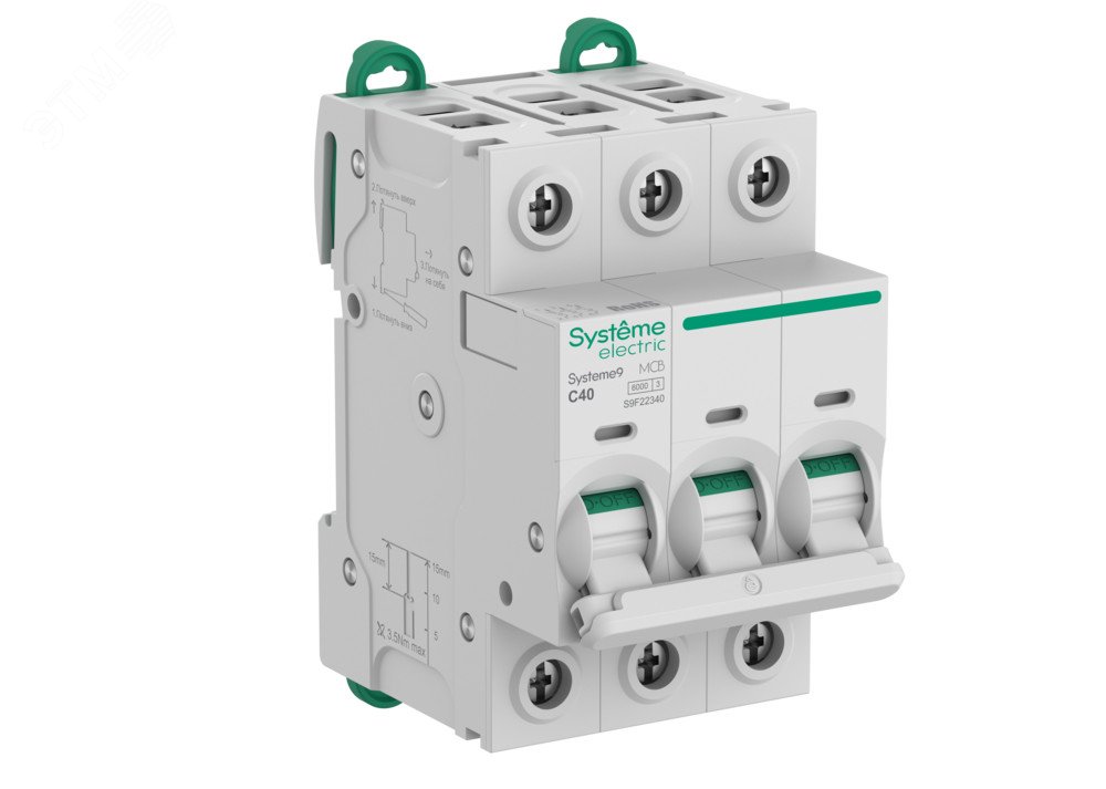 Выключатель автоматический (АВ) C 40A 3P 6kA 400В Systeme9