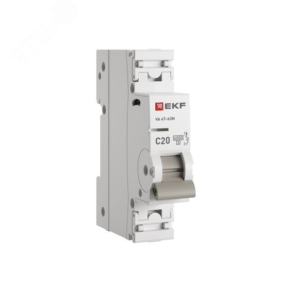 Выключатель автоматический однополюсный 1P 20А (C) 6kA ВА 47-63N M636120C PROXIMA EKF
