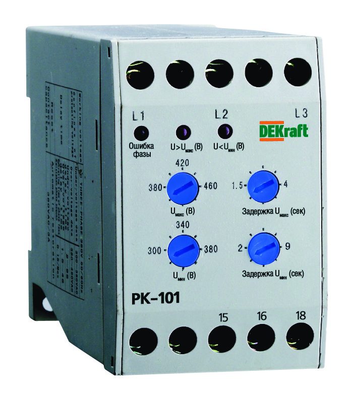 Реле контроля фаз РК-101 380В тип 01