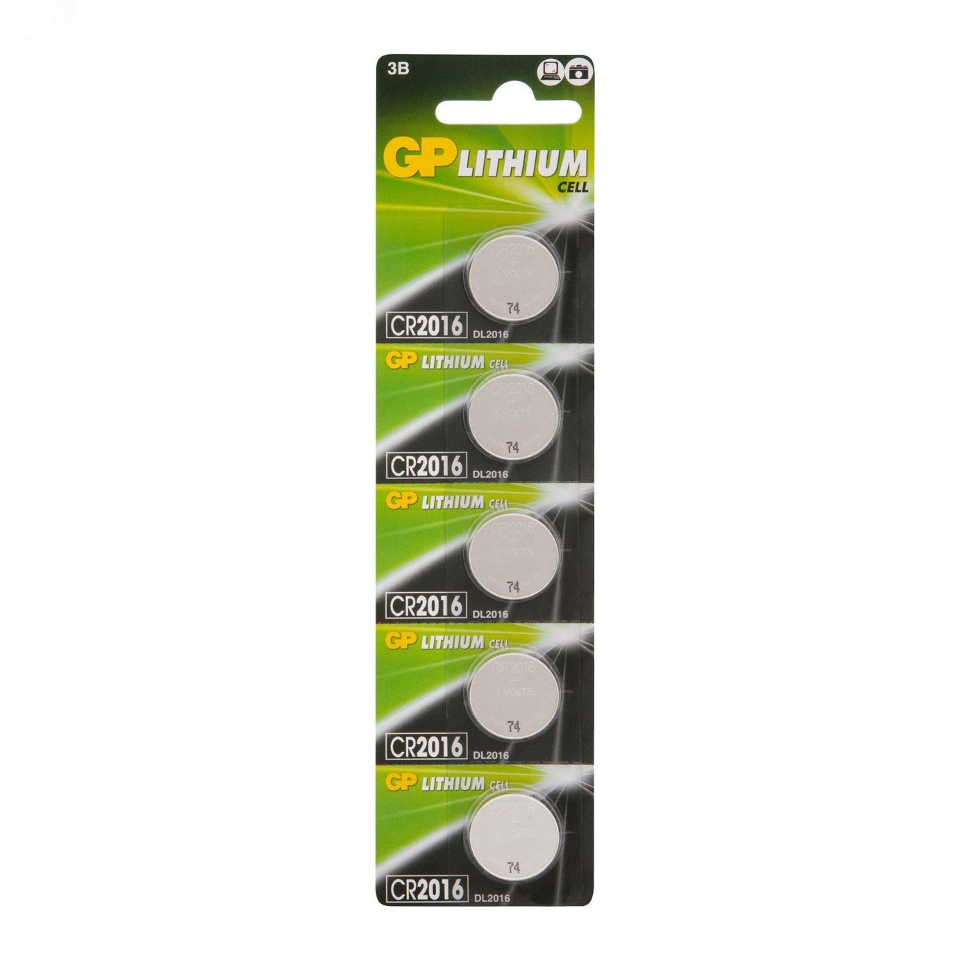 Батарейка дисковая литиевая GP Lithium CR2016