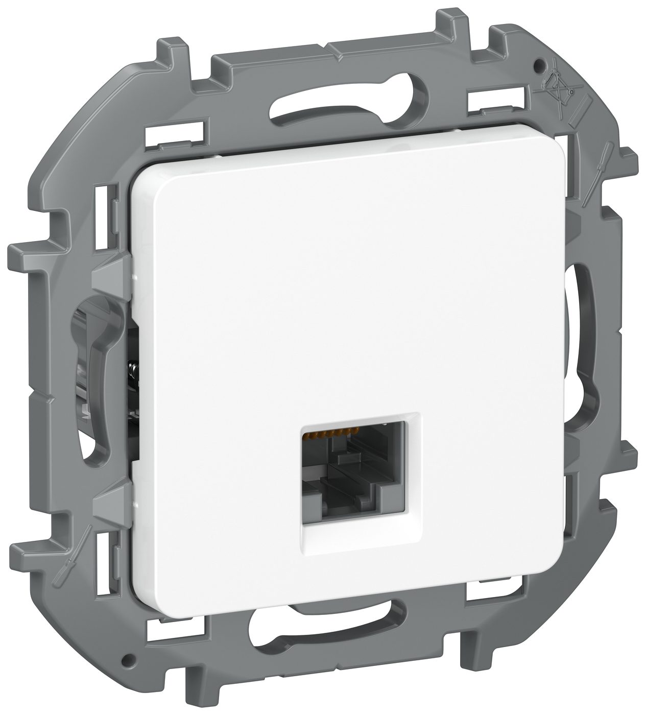 IEKINSPIRIA Розетка компьютерная RJ45 категория 5Е UTP 6738251 белый