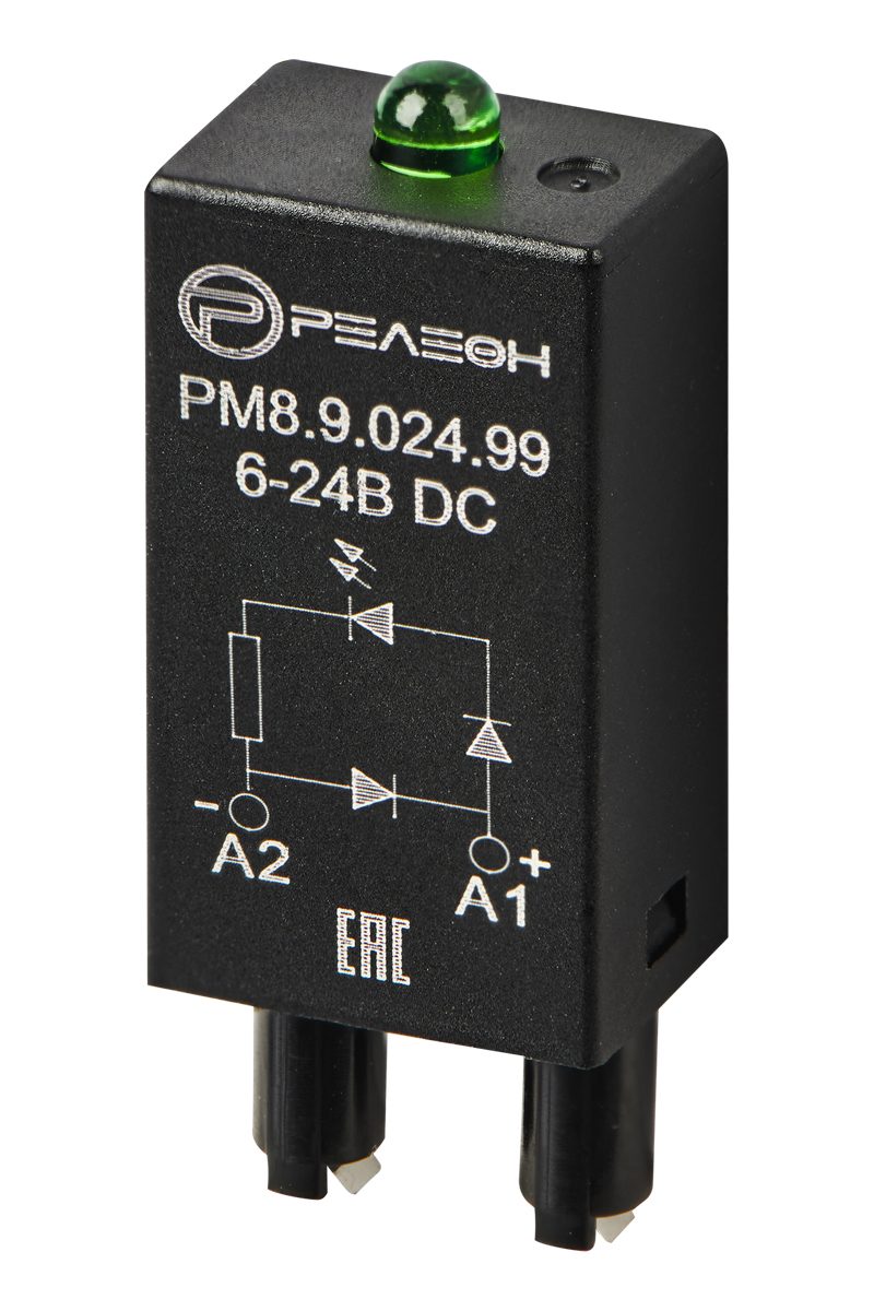 Модуль индикации и защиты, LED + Диод + A1, 6-24ВDC