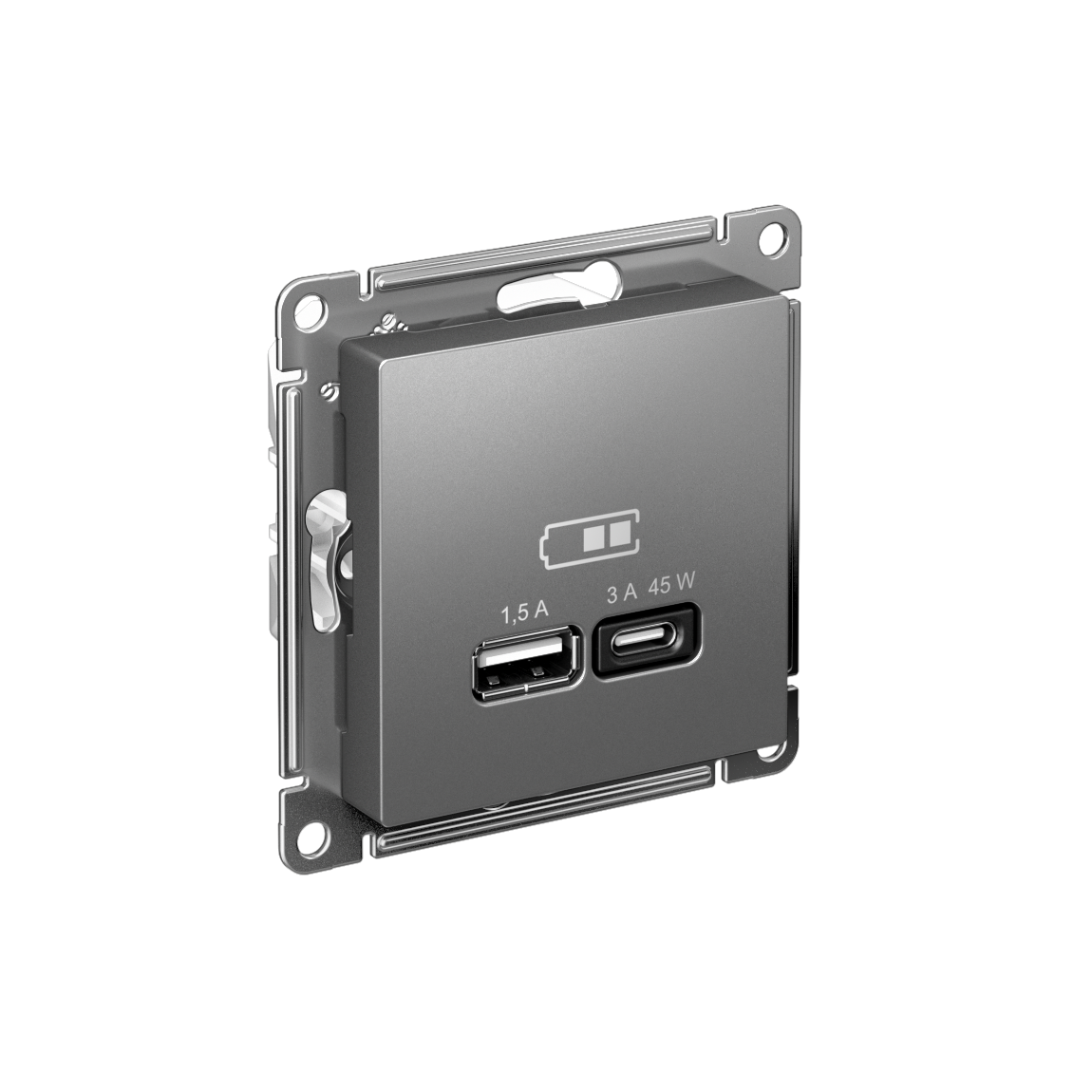 ARTGALLERY USB розетка A + тип-C 45Вт высокоскор.заряд. QC, PD, механизм, белый