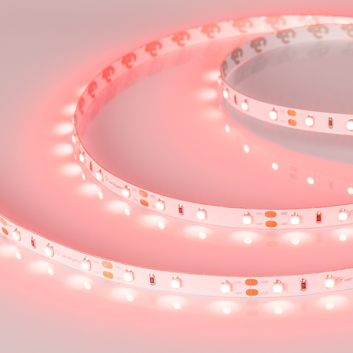 Светодиодная лента RT-A60-8mm 12V Red (4.8 W/m, IP20, 2835, 5m)
