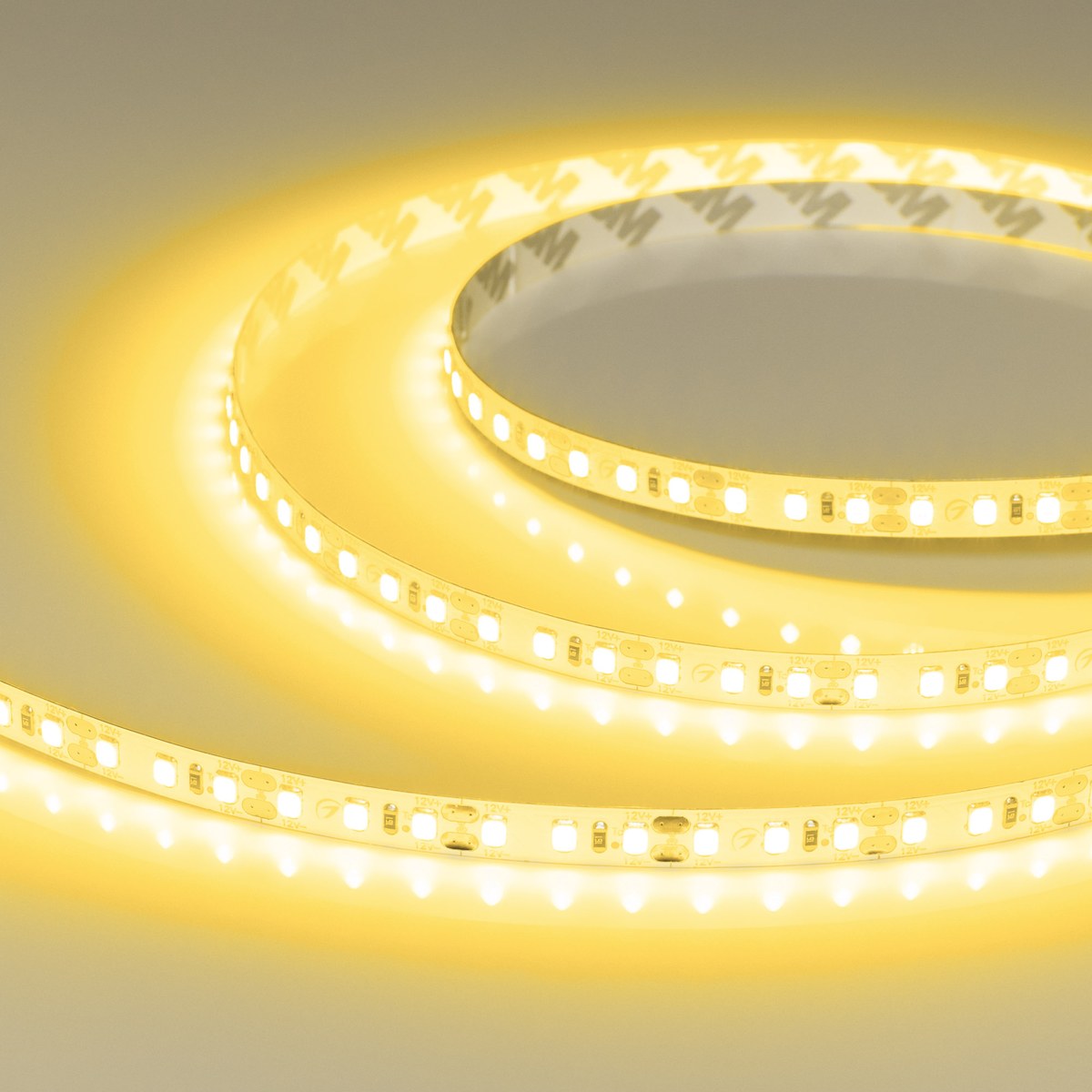 Светодиодная лента RT-A120-8mm 12V Yellow (9.6 W/m, IP20, 2835, 5m)