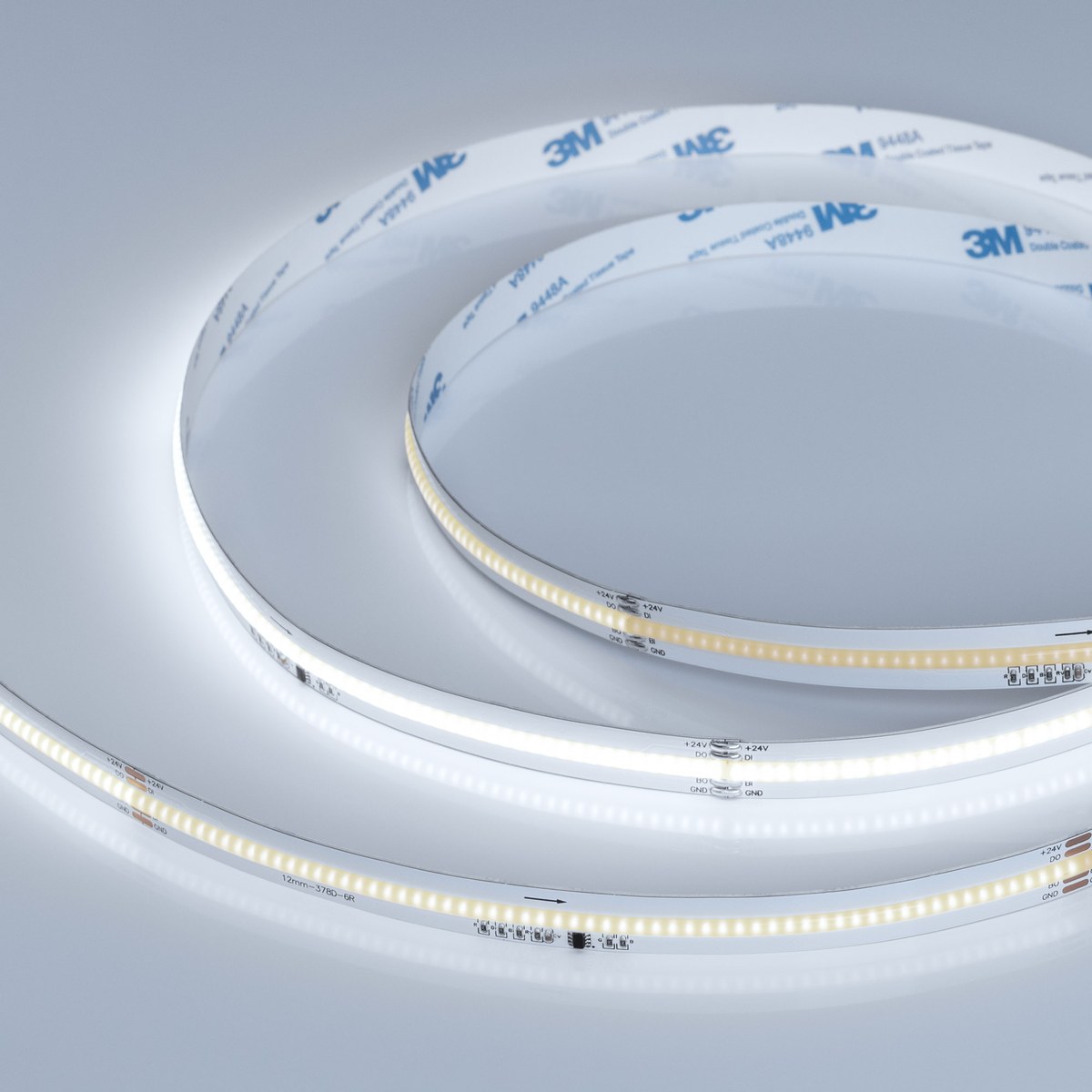 Светодиодная лента SPI-COB-X378-12mm 24V White6000-PX63-BPT (7 W/m, IP20, 5m)