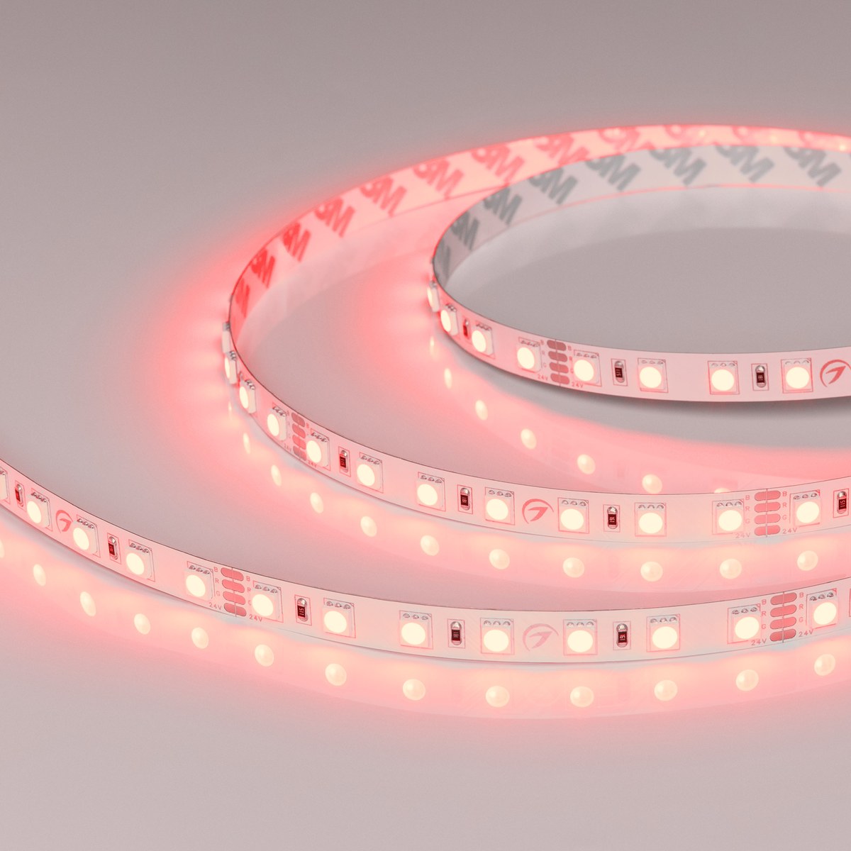 Светодиодная лента RT-B70-10mm 24V RGB (14 W/m, IP20, 5m)