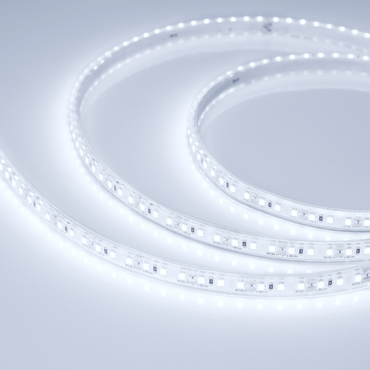 Светодиодная лента герметичная RTW-PU-A120-10.5mm 12V Cool 8K (16.8 W/m, IP68, Wire 2m, 5m)