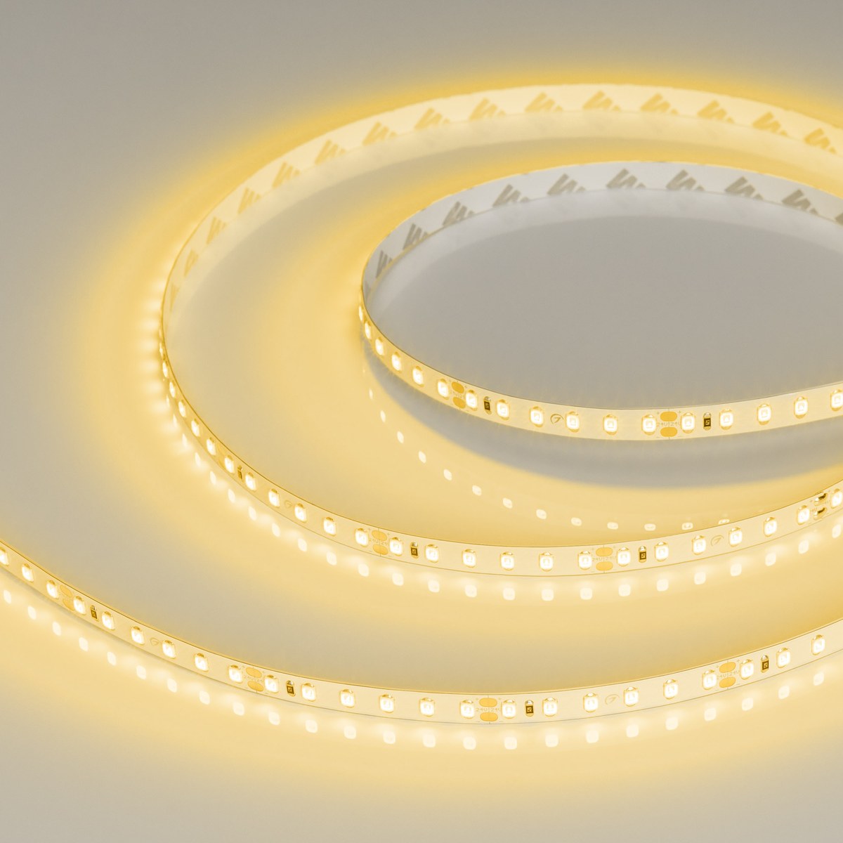 Светодиодная лента RT-A120-8mm 24V Yellow (9.6 W/m, IP20, 2835, 5m)