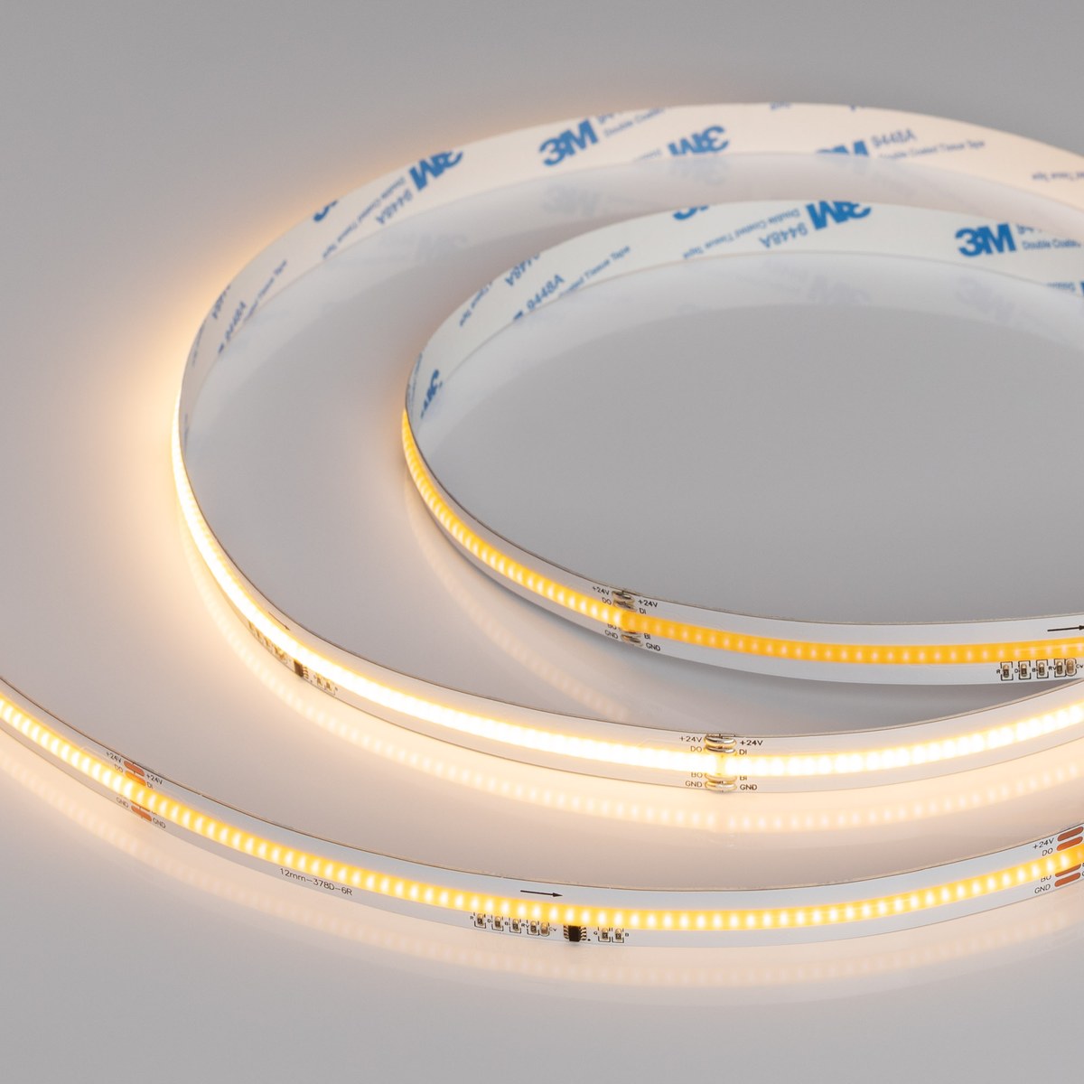 Светодиодная лента SPI-COB-X378-12mm 24V Warm2700-PX63-BPT (7 W/m, IP20, 5m)